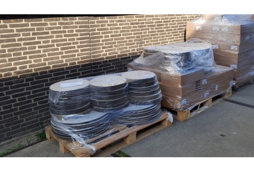 20" (Ø 590 mm) Zelfklevende rubber flensbeschermers (plakschijven)