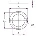 Rubber gasket Type NR / SBR DN 350 PN 10 14" 3 mm thickness i inlay Ø 505 x 368 mm Bold Circle 460 mm 16 x 22 mm 